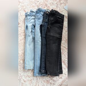 Stylish Denim Jeans Set - Black, Light Blue, Medium Blue